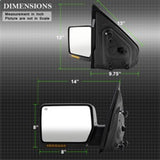 xTune Ford F150 04-06 Power Heated Amber LED Signal OE Mirror Left MIR-03348AEBH-P-L - 9935312