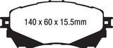 EBC 14+ Mazda 6 2.5 Ultimax2 Front Brake Pads - UD1711
