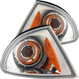 ANZO Corner Lights 1999-2001 BMW 3 Series E46 Euro Corner Lights Chrome w/ Amber Reflector - 521027