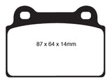 EBC 08-16 Mitsubishi Lancer Evo 10 2.0 Turbo (1 piece rotor) Redstuff Rear Brake Pads - DP31985C