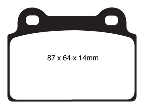 EBC 08-16 Mitsubishi Lancer Evo 10 2.0 Turbo (1 piece rotor) Redstuff Rear Brake Pads - DP31985C