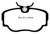 EBC 83-85 BMW 318 1.8 (E30) Yellowstuff Front Brake Pads - DP4779R
