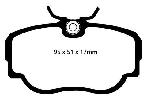 EBC 83-85 BMW 318 1.8 (E30) Yellowstuff Front Brake Pads - DP4779R