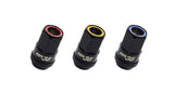 Wheel Mate Muteki HR38 Open End Lug Nuts 12x1.25 Black Chrome / Red Ring - HR3805BR