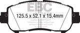 EBC 2018+ Nissan Kicks 1.6L Yellowstuff Front Brake Pads - DP42346R