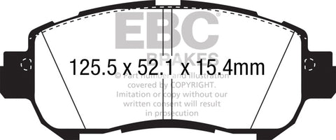 EBC 2018+ Nissan Kicks 1.6L Yellowstuff Front Brake Pads - DP42346R