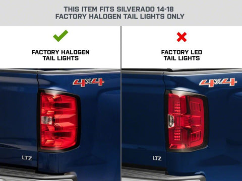 Raxiom 14-18 Chevrolet Silverado 1500 LED Taillights w/ SEQL Turn Signals- Blk Housing (Clear Lens) - S114457