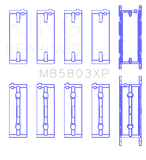 King BMW S65B40A Crankshaft Main Bearings Set of 5 - MB5803XP