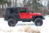 Fishbone Offroad 97-06 Jeep Wrangler TJ Steel Tube Fenders Rear 3In Flare - Blk Textured Powdercoat - FB23029R
