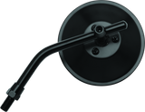 BikeMaster 4in Adjustable Round Mirror 10mm - Each - Black - 600801