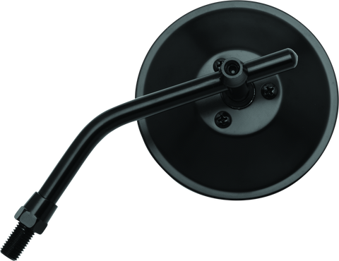 BikeMaster 4in Adjustable Round Mirror 10mm - Each - Black - 600801