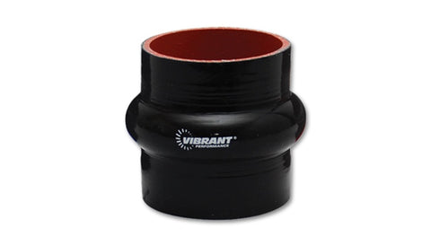 Vibrant 4 Ply Reinforced Silicone Hump Hose Connector - 2.25in I.D. x 3in long (BLACK) - 2731