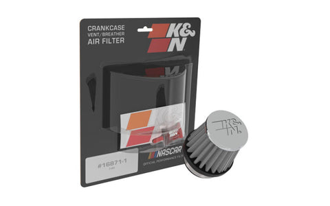 K&N Universal Chrome Filter 1 3/8 inch FLG / 2 1/2 inch Base / 2 inch Top / 2 1/4 inch Height - RC-0790