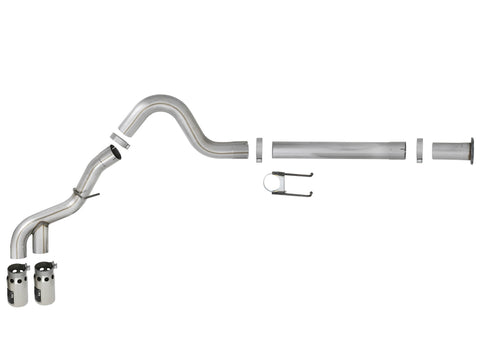 aFe Power 11-14 Ford F250/F350 6.7L Diesel Rebel XD 4in 409 SS DPF-Back Exhaust System - Pol Tips - 49-43120-P