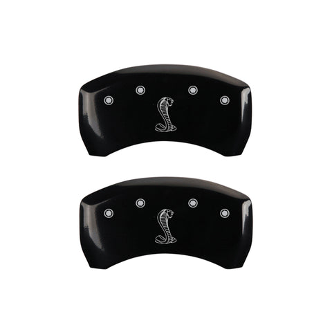 MGP Rear set 2 Caliper Covers Engraved Rear Snake Black finish silver ch - 10010RCNKBK