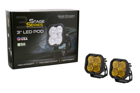 Diode Dynamics SS3 LED Pod Sport - Yellow Spot Standard (Pair) - DD6127P