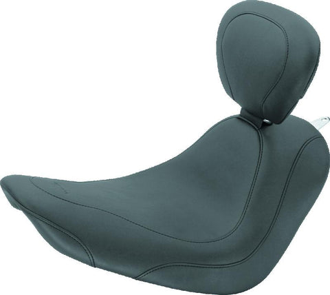 Mustang 06-17 Harley Softail Wide Tire(200mm)Wide Tripper Solo Seat w/Driver Backrest - Black - 79735