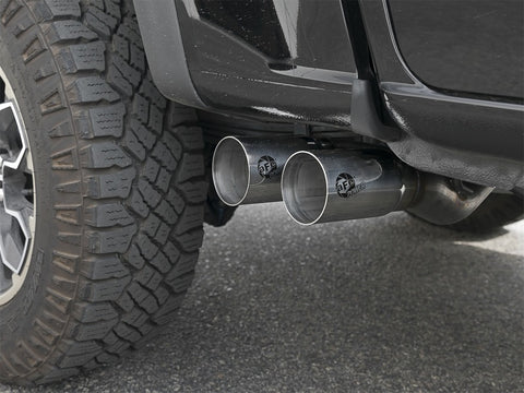 aFe Rebel Series CB 3in Middle Side Exit SS Exht w/Polish Tips 15-17 Chevy Colorado / GMC Canyon - 49-44061-P