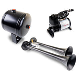 Kleinn Dual Black Horn Kit w/ 120 PSI Air Compressor / 0.5 gal Air Tank - HK2-1