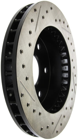StopTech 92-00 GMC Suburban 1500 4WD (6 lug) Front Left Slotted & Drilled Rotor - 127.66009L