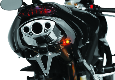 Kuryakyn Micro 1000 Dual Fuction Smoke Lens Red/Red/Amber Satin Black - 2534