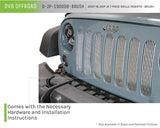 DV8 Offroad 2007-2018 Jeep JK Brushed Grille Inserts - D-JP-190008-BRUSH