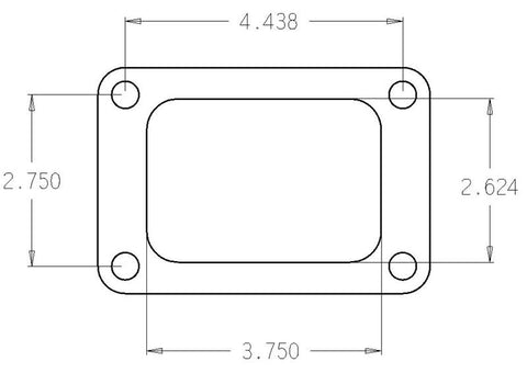 Cometic Garrett T6 .010in Rubber Coated Stainless Turbo Inlet Flange Gasket - C4517