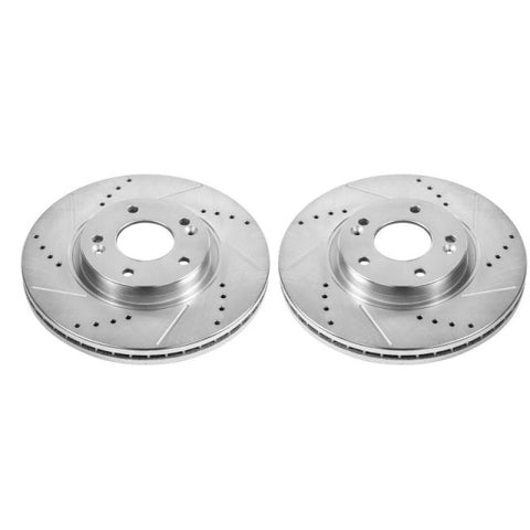 Power Stop 10-12 Hyundai Santa Fe Front Evolution Drilled & Slotted Rotors - Pair - JBR1533XPR