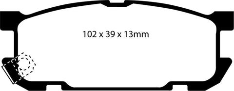 EBC 01-03 Mazda Miata MX5 1.8 (Sports Suspension) Redstuff Rear Brake Pads - DP31453C