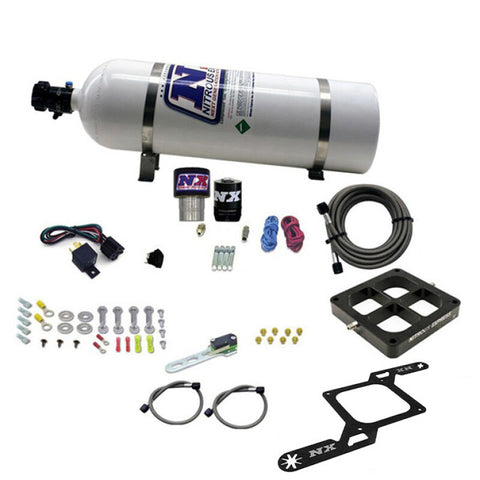 Nitrous Express Single Entry Crossbar RNC .178 4500 Flange Nitrous Kit (250-650HP) w/15lb Bottle - 63970-15