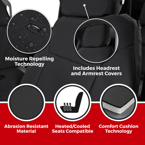 Covercraft 21-24 Ford Expedition Endura PrecisionFit Custom Second Row Seat Covers - Charcoal/Silver - GTF4265ENCS