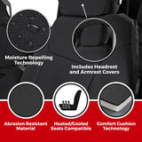 Covercraft 11-24 Dodge Durango Endura PrecisionFit Custom Second Row Seat Covers - Charcoal/Silver - GTD1402ENCS