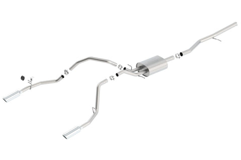 Borla 14 Silv/Sierra 1500 5.3L AT/MT Crew Cab STD Bed ATAK Cat-Back Exhaust - 140540