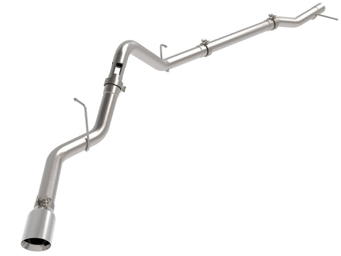 aFe 23-24 GM Trucks L6 Large Bore-HD 3 IN 409 Stainless Steel DPF-Back Exhaust System w/Polished Tip - 49-44144-P