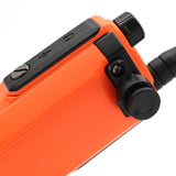 Rugged Radios Waterproof GMRS Handheld Radio with NOAA Alerts - FM Radio - Safety Orange - GMR5-X-ORN