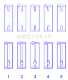King Engine Bearings Mazda B6/B6-T/ZM/B3/B5 Main Bearing Set - Size STD - MB5304XP