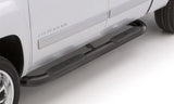 Lund 94-02 Dodge Ram 2500 Quad Cab 4in. Oval Curved Steel Nerf Bars - Black - 23474754