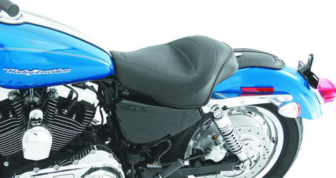 Mustang 04-21 Harley Sportster 4.5 GAL Standard Touring Solo Seat - Black - 76159