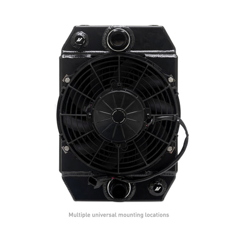 Mishimoto Universal Drag Race Performance Aluminum Radiator - Black - MMRAD-UNI-DRGBK