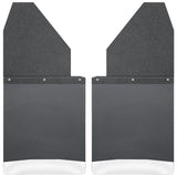 Husky Liners Universal 14in W Black Top Stainless Steel Weight Kick Back Mud Flaps - 17111