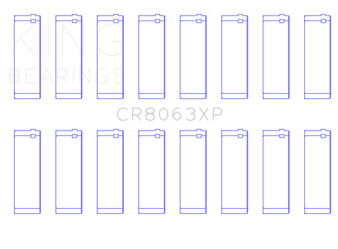 King Engine Bearings BMW S62 Connecting Rod Bearing Set - CR8063XP
