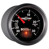 Autometer Sport-Comp II 52mm 30 IN HG / 30 PSI Electronic Boost/Vacuum Gauge - 3677