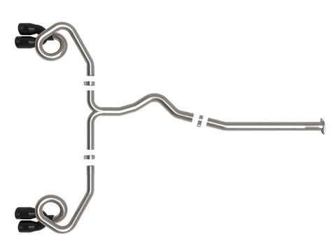 aFe POWER Takeda 3in to 2-1/2in 304 SS Cat-Back Exhaust w/ Black Tips 22-23 Subaru WRX H4-2.4L (t) - 49-36809-B