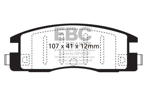 EBC 90-94 Isuzu Amigo 2.3 Ultimax2 Rear Brake Pads - UD398