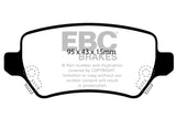 EBC 08-09 Saturn Astra 1.8 Greenstuff Rear Brake Pads - DP21447