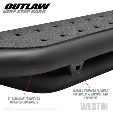 Westin 15-19 Ford F-150 SuperCrew / 17-19 Ford F-250/350 Crew Cab Outlaw Nerf Step Bars - 58-53945