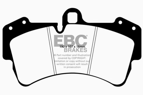 EBC 11-15 Audi Q7 3.0 Supercharged Extra Duty Front Brake Pads - ED91473