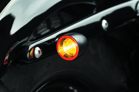 Kuryakyn Bullet 1000 White/Amber Clear Lens Satin Black - 2555