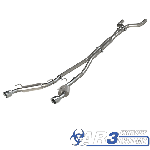 QTP 14-15 Chevrolet Camaro SS 6.2L 304SS AR3 Cat-Back Exhaust w/4.5in Tips - 600115