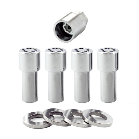 McGard Wheel Lock Nut Set - 4pk. (X-Long Shank) 7/16-20 / 13/16 Hex / 2.165in. Length - Chrome - 23180